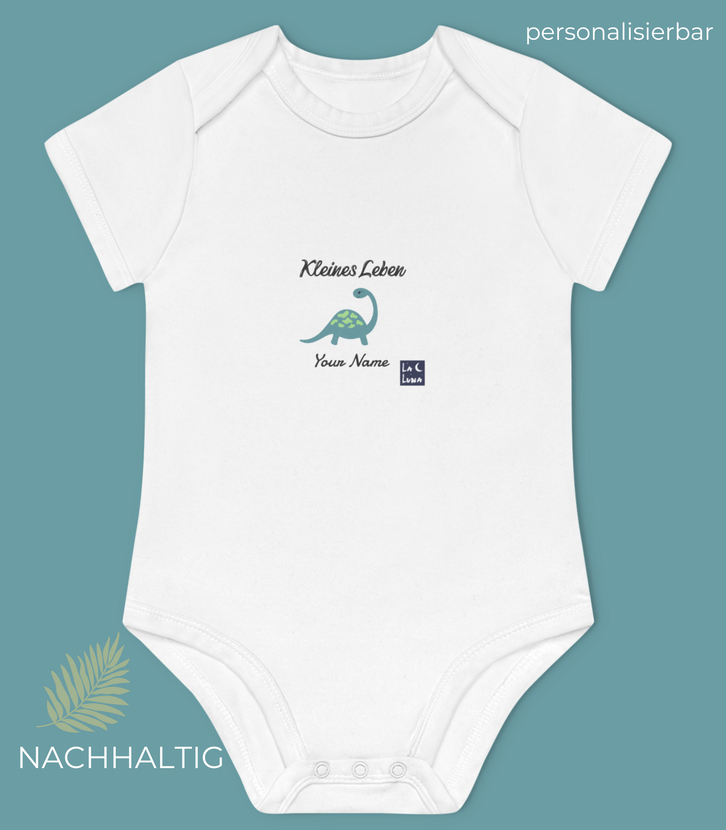 Baby Body - kleines Leben - kurzarm Bio Baumwolle - personalisierbar